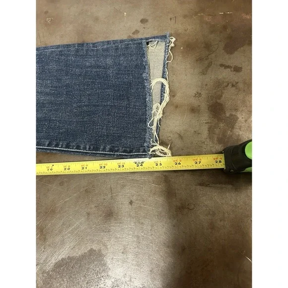 MOTHER Jeans The Insider Crop Step Fray Sz 28 Raw Hem (29x25) Wicked Wildflowers - Picture 8 of 12